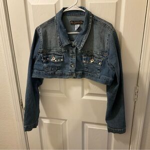 Blue Denim Cropped Jacket
